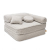 Meowbaby Kindersessel 3‑in‑1 Bearly - Faltbare Kindercouch & Spielmatratze - Soft Teddy Edition