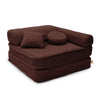 Meowbaby Kindersessel 3‑in‑1 Bearly - Faltbare Kindercouch & Spielmatratze - Soft Teddy Edition