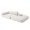 Meowbaby Kindersessel 3‑in‑1 Bearly - Faltbare Kindercouch & Spielmatratze - Soft Teddy Edition