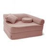 Meowbaby Kindersessel 3‑in‑1 Churros - Faltbare Kindercouch & Spielmatratze - Plüschcord Edition