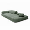 Meowbaby Kindersessel 3‑in‑1 Churros - Faltbare Kindercouch & Spielmatratze - Plüschcord Edition
