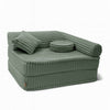 Meowbaby Kindersessel 3‑in‑1 Churros - Faltbare Kindercouch & Spielmatratze - Plüschcord Edition