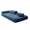 Meowbaby Kindersessel 3‑in‑1 Churros - Faltbare Kindercouch & Spielmatratze - Plüschcord Edition