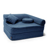 Meowbaby Kindersessel 3‑in‑1 Churros - Faltbare Kindercouch & Spielmatratze - Plüschcord Edition