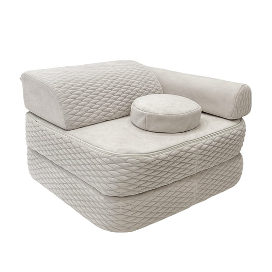 Meowbaby Kindersessel 3‑in‑1 Dune - Faltbare Kindercouch & Spielmatratze