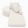 MeowBaby Kindersessel 3-in-1 Max Ästhetik Cord - faltbare Kindercouch & Spielmatratze - Classic Cord Edition