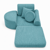 MeowBaby Kindersessel 3-in-1 Max Ästhetik Cord - faltbare Kindercouch & Spielmatratze - Classic Cord Edition