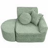 MeowBaby Kindersessel 3-in-1 Max Ästhetik Cord - faltbare Kindercouch & Spielmatratze - Classic Cord Edition