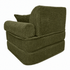 MeowBaby Kindersessel 3-in-1 Max Ästhetik Cord - faltbare Kindercouch & Spielmatratze - Classic Cord Edition