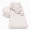 MeowBaby Kindersessel 3-in-1 Max Ästhetik Cord - faltbare Kindercouch & Spielmatratze - Classic Cord Edition