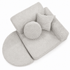 MeowBaby Kindersessel 3-in-1 Max Ästhetik Cord - faltbare Kindercouch & Spielmatratze - Classic Cord Edition