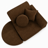 MeowBaby Kindersessel 3-in-1 Max Ästhetik Cord - faltbare Kindercouch & Spielmatratze - Classic Cord Edition