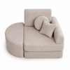 MeowBaby Kindersessel 3-in-1 Max Bearly - faltbare Kindercouch & Spielmatratze - Soft Teddy Edition