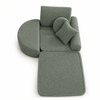 MeowBaby Kindersessel 3-in-1 Max Bearly - faltbare Kindercouch & Spielmatratze - Soft Teddy Edition