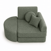 MeowBaby Kindersessel 3-in-1 Max Bearly - faltbare Kindercouch & Spielmatratze - Soft Teddy Edition
