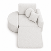 MeowBaby Kindersessel 3-in-1 Max Bearly - faltbare Kindercouch & Spielmatratze - Soft Teddy Edition