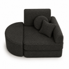 MeowBaby Kindersessel 3-in-1 Max Bearly - faltbare Kindercouch & Spielmatratze - Soft Teddy Edition