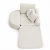 MeowBaby Kindersessel 3-in-1 Max Bearly - faltbare Kindercouch & Spielmatratze - Soft Teddy Edition