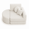 MeowBaby Kindersessel 3-in-1 Max Bearly - faltbare Kindercouch & Spielmatratze - Soft Teddy Edition