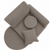 MeowBaby Kindersessel 3-in-1 Max Bouclé - faltbare Kindercouch & Spielmatratze