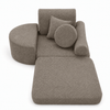 MeowBaby Kindersessel 3-in-1 Max Bouclé - faltbare Kindercouch & Spielmatratze
