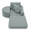 MeowBaby Kindersessel 3-in-1 Max Bouclé - faltbare Kindercouch & Spielmatratze