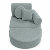 MeowBaby Kindersessel 3-in-1 Max Bouclé - faltbare Kindercouch & Spielmatratze