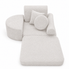MeowBaby Kindersessel 3-in-1 Max Bouclé - faltbare Kindercouch & Spielmatratze