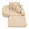 MeowBaby Kindersessel 3-in-1 Max Premium Cord - faltbare Kindercouch & Spielmatratze - Slim Cord Edition