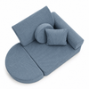 MeowBaby Kindersessel 3-in-1 Max Premium Cord - faltbare Kindercouch & Spielmatratze - Slim Cord Edition