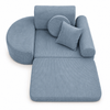 MeowBaby Kindersessel 3-in-1 Max Premium Cord - faltbare Kindercouch & Spielmatratze - Slim Cord Edition