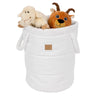 MeowBaby Spielzeugtonne Bouclé - creme/weiß