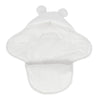 MeowBaby Einschlagdecke mit Teddyohren Bouclé - creme/weiß