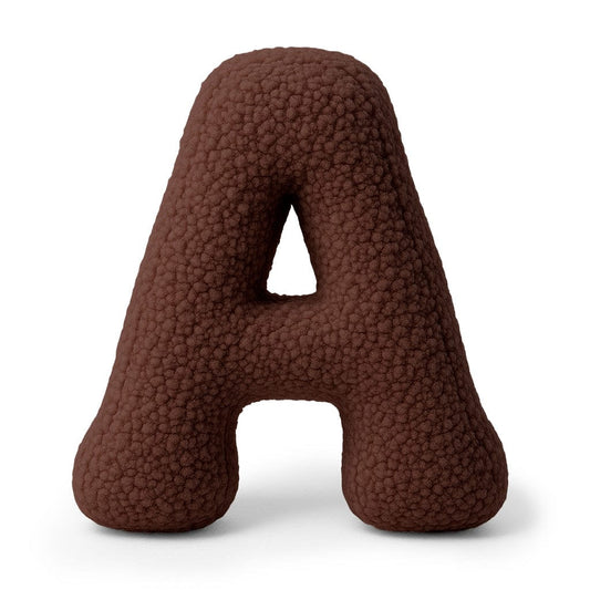 MeowBaby Buchstaben-Kissen Bearly - chocolate