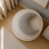 MeowBaby Deko-Kissen Mond - Soft Bouclé Edition
